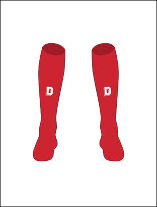 2024 DOLPHINS MENS PLAYING SOCKS RED