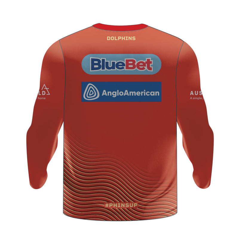 2024 DOLPHINS MENS LONG SLEEVE TEE RED