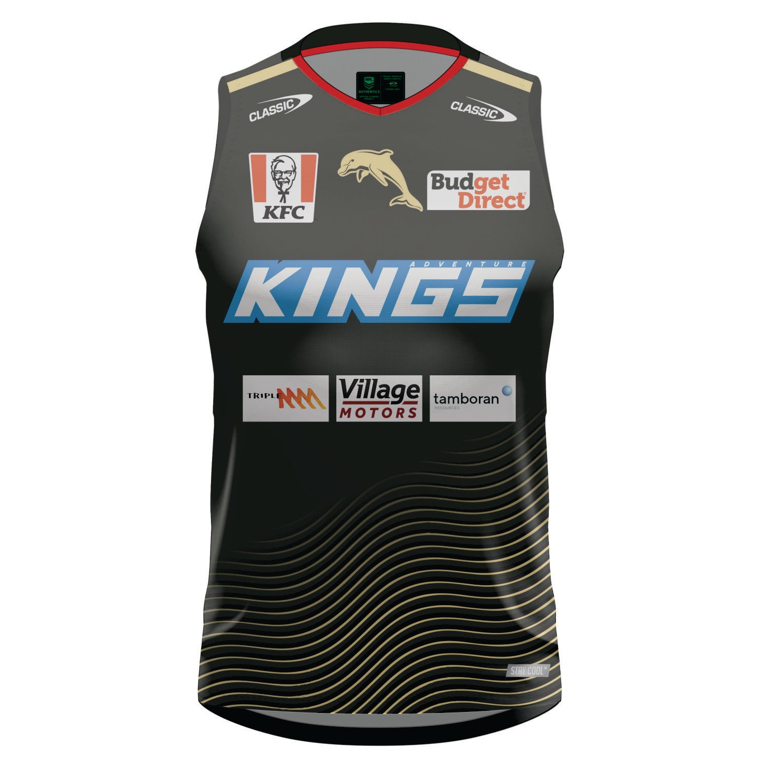 2024 DOLPHINS MENS TRAINING SINGLET CHARC