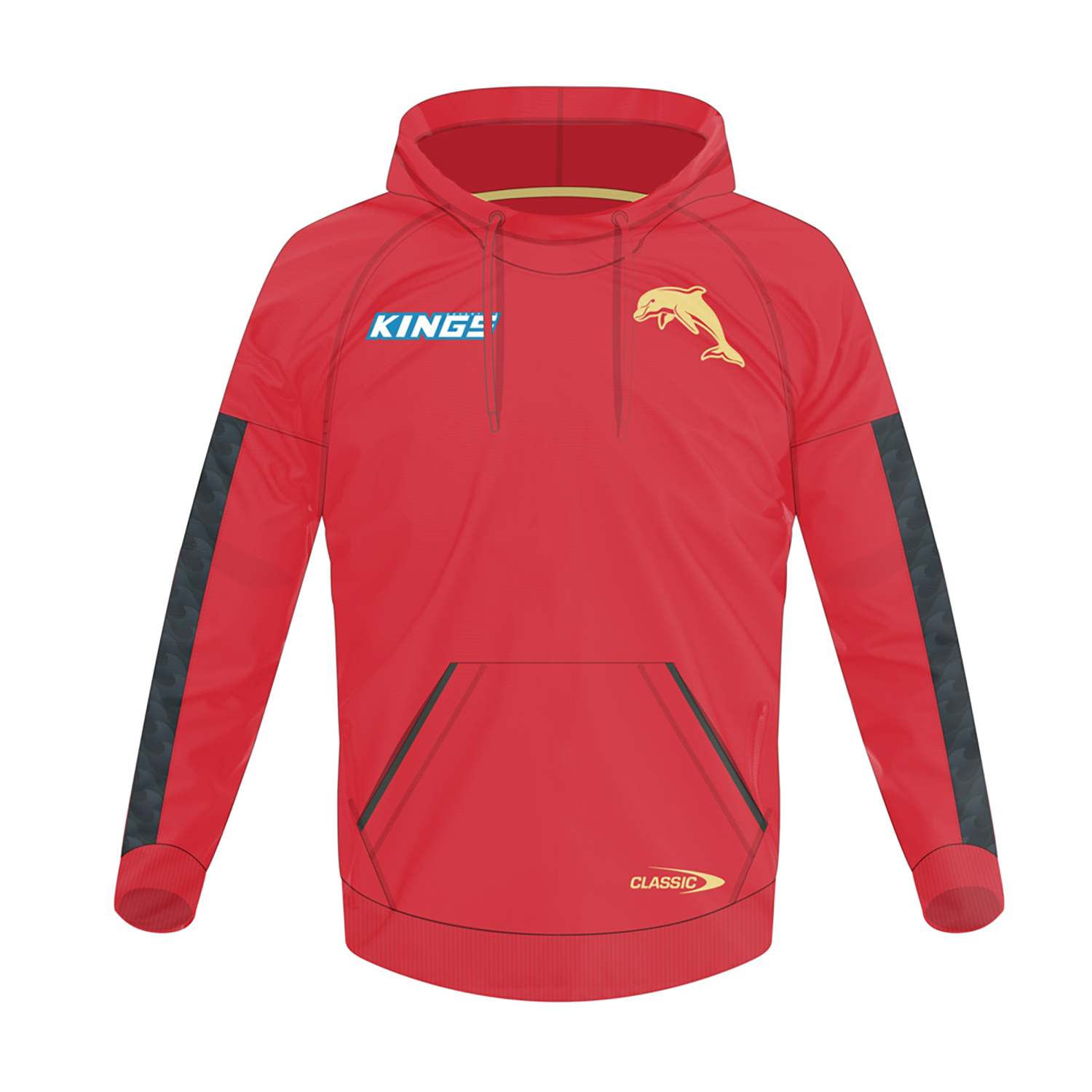 2024 DOLPHINS LADIES HOODIE RED