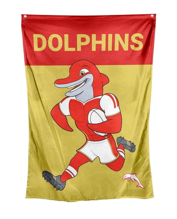 DOLPHINS MASCOT WALL FLAG